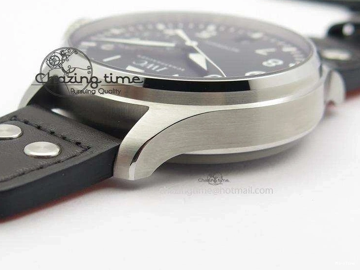 MIROTIME 0306 GoodFit Big Pilot Real PR IW500912 ZF Best Edition Black Dial On Black Leather Strap A 7287